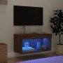 Mueble para TV con luces LED roble marrón 60x30x30 cm en Muebles TV | Comprar online en Foru.es