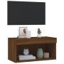 Mueble para TV con luces LED roble marrón 60x30x30 cm en Muebles TV | Comprar online en Foru.es