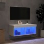 Mueble para TV con luces LED blanco 80x30x30 cm en Muebles TV | Comprar online en Foru.es