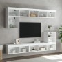 Mueble para TV con luces LED blanco 80x30x30 cm en Muebles TV | Comprar online en Foru.es