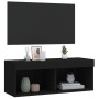 Mueble para TV con luces LED negro 80x30x30 cm en Muebles TV | Comprar online en Foru.es