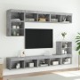 Muebles de TV con luces LED 2 uds gris hormigón 80x30x30 cm en Muebles TV | Comprar online en Foru.es