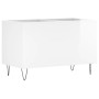 Mueble discos madera contrachapada blanco brillo 74,5x38x48 cm de vidaXL, Almacenamiento para CD y DVD - Ref: Foro24-831726, ...