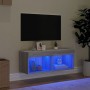 Mueble para TV con luces LED gris Sonoma 80x30x30 cm en Muebles TV | Comprar online en Foru.es