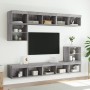 Mueble para TV con luces LED gris Sonoma 80x30x30 cm en Muebles TV | Comprar online en Foru.es