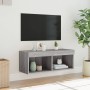 Mueble para TV con luces LED gris Sonoma 80x30x30 cm en Muebles TV | Comprar online en Foru.es
