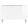 Mueble discos madera contrachapada blanco brillo 74,5x38x48 cm de vidaXL, Almacenamiento para CD y DVD - Ref: Foro24-831726, ...
