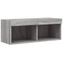 Mueble para TV con luces LED gris Sonoma 80x30x30 cm en Muebles TV | Comprar online en Foru.es