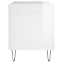 Mueble discos madera contrachapada blanco brillo 74,5x38x48 cm de vidaXL, Almacenamiento para CD y DVD - Ref: Foro24-831726, ...