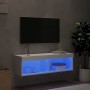 Mueble para TV con luces LED blanco 100x30x30 cm en Muebles TV | Comprar online en Foru.es