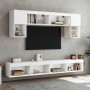 Mueble para TV con luces LED blanco 100x30x30 cm en Muebles TV | Comprar online en Foru.es