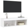 Mueble para TV con luces LED blanco 100x30x30 cm en Muebles TV | Comprar online en Foru.es