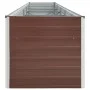 Arriate de jardín de acero galvanizado marrón 400x80x77 cm de vidaXL, Maceteros y jardineras - Ref: Foro24-47062, Precio: 139...