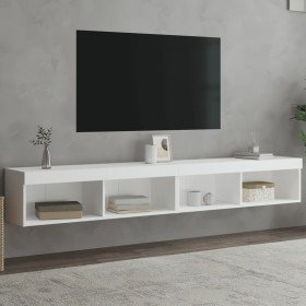 Muebles de TV con luces LED 2 uds blanco 100x30x30 cm en Muebles TV | Comprar online en Foru.es