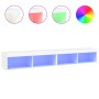 Muebles de TV con luces LED 2 uds blanco 100x30x30 cm en Muebles TV | Comprar online en Foru.es