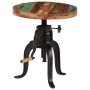 Mesa auxiliar madera reciclada y hierro fundido 45x(45-62) cm de vidaXL, Mesas auxiliares - Ref: Foro24-247588, Precio: 168,0...