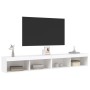 Muebles de TV con luces LED 2 uds blanco 100x30x30 cm en Muebles TV | Comprar online en Foru.es