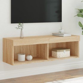 Mueble para TV con luces LED roble Sonoma 100x30x30 cm en Muebles TV | Comprar online en Foru.es