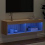 Mueble para TV con luces LED roble Sonoma 100x30x30 cm en Muebles TV | Comprar online en Foru.es