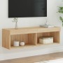 Mueble para TV con luces LED roble Sonoma 100x30x30 cm en Muebles TV | Comprar online en Foru.es