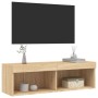Mueble para TV con luces LED roble Sonoma 100x30x30 cm en Muebles TV | Comprar online en Foru.es