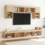 Muebles de TV con luces LED 2 uds roble Sonoma 100x30x30 cm en Muebles TV | Comprar online en Foru.es