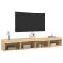 Muebles de TV con luces LED 2 uds roble Sonoma 100x30x30 cm en Muebles TV | Comprar online en Foru.es