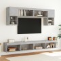 Muebles de TV con luces LED 2 uds gris hormigón 100x30x30 cm en Muebles TV | Comprar online en Foru.es