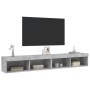 Muebles de TV con luces LED 2 uds gris hormigón 100x30x30 cm en Muebles TV | Comprar online en Foru.es