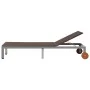 Brown synthetic rattan lounger with wheels by vidaXL, Loungers - Ref: Foro24-43974, Price: 146,23 €, Discount: %