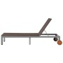 Tumbona con ruedas ratán sintético marrón de vidaXL, Tumbonas - Ref: Foro24-43974, Precio: 148,55 €, Descuento: %