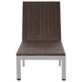 Tumbona con ruedas ratán sintético marrón de vidaXL, Tumbonas - Ref: Foro24-43974, Precio: 148,55 €, Descuento: %
