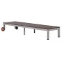 Tumbona con ruedas ratán sintético marrón de vidaXL, Tumbonas - Ref: Foro24-43974, Precio: 146,23 €, Descuento: %