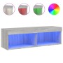 Mueble para TV con luces LED gris Sonoma 100x30x30 cm en Muebles TV | Comprar online en Foru.es