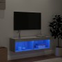 Mueble para TV con luces LED gris Sonoma 100x30x30 cm en Muebles TV | Comprar online en Foru.es