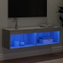 Mueble para TV con luces LED gris Sonoma 100x30x30 cm en Muebles TV | Comprar online en Foru.es