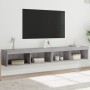 Muebles de TV con luces LED 2 uds gris Sonoma 100x30x30 cm en Muebles TV | Comprar online en Foru.es