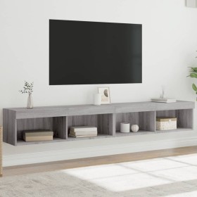 Muebles de TV con luces LED 2 uds gris Sonoma 100x30x30 cm en Muebles TV | Comprar online en Foru.es