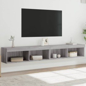 Muebles de TV con luces LED 2 uds gris Sonoma 100x30x30 cm en Muebles TV | Comprar online en Foru.es