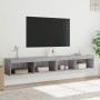 Muebles de TV con luces LED 2 uds gris Sonoma 100x30x30 cm en Muebles TV | Comprar online en Foru.es