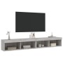 Muebles de TV con luces LED 2 uds gris Sonoma 100x30x30 cm en Muebles TV | Comprar online en Foru.es