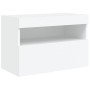 Mueble de TV de pared con luces LED blanco 60x30x40 cm en Muebles TV | Comprar online en Foru.es