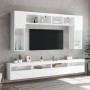 Mueble de TV de pared con luces LED blanco 60x30x40 cm en Muebles TV | Comprar online en Foru.es