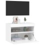 Mueble de TV de pared con luces LED blanco 60x30x40 cm en Muebles TV | Comprar online en Foru.es