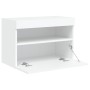Mueble de TV de pared con luces LED blanco 60x30x40 cm en Muebles TV | Comprar online en Foru.es