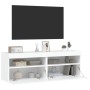 Muebles de TV de pared con luces LED 2 uds blanco 60x30x40 cm en Muebles TV | Comprar online en Foru.es