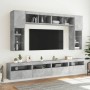 Muebles TV de pared luces LED 2 uds gris hormigón 60x30x40 cm en Muebles TV | Comprar online en Foru.es