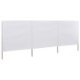 Paravientos de playa de 3 paneles de tela 400x120 cm blanco de vidaXL, Sombrillas - Ref: Foro24-44539, Precio: 36,99 €, Descu...