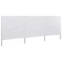 Paravientos de playa de 3 paneles de tela 400x120 cm blanco de vidaXL, Sombrillas - Ref: Foro24-44539, Precio: 35,36 €, Descu...