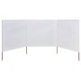 Paravientos de playa de 3 paneles de tela 400x120 cm blanco de vidaXL, Sombrillas - Ref: Foro24-44539, Precio: 36,99 €, Descu...